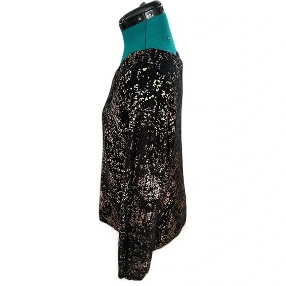Sparkle & Fade Black Sweater with Gold Fleck M - Picture 8 of 9